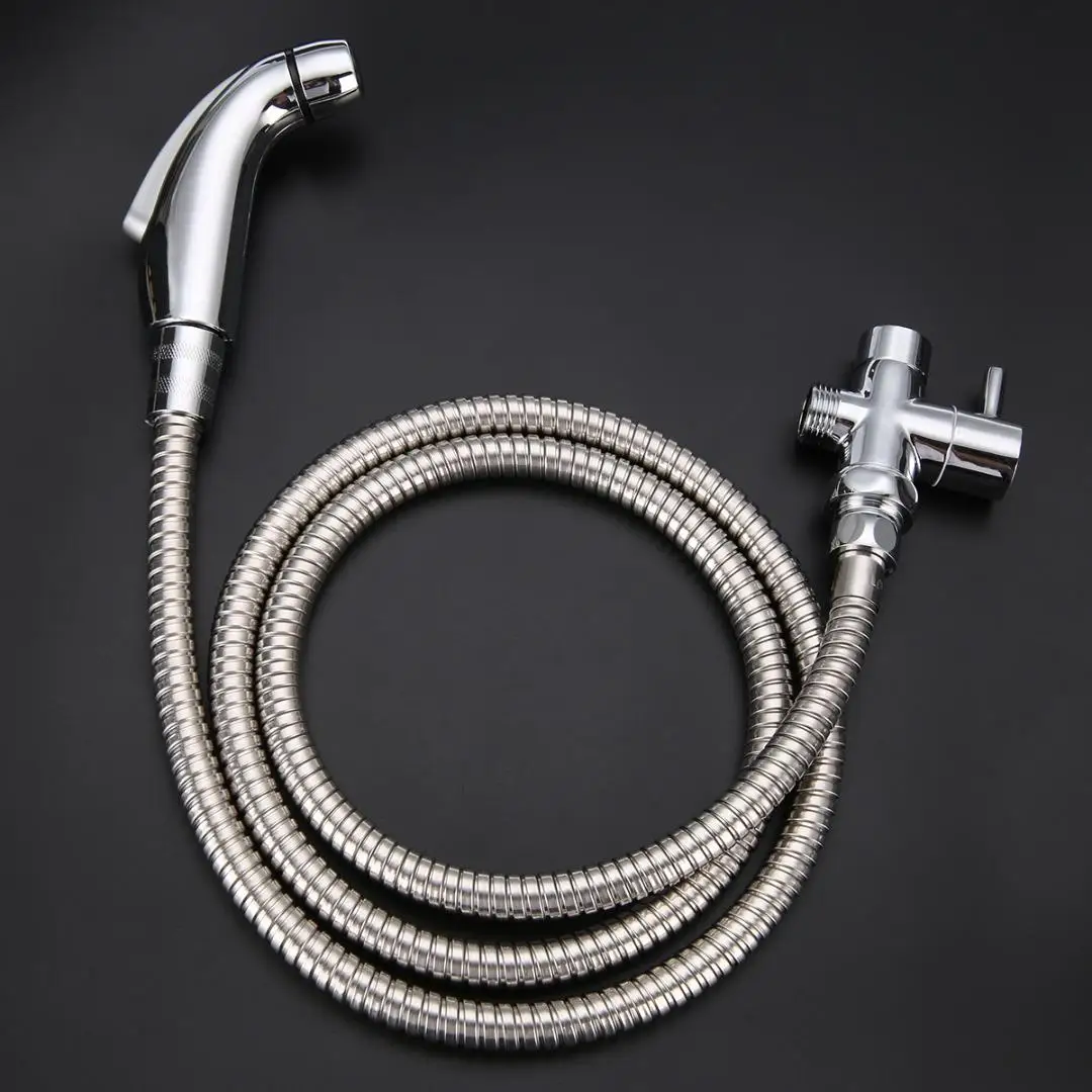 Hand Held Bidet Sprayer with Wall Bracket Diverter Toilet Shower Head Bidet Sprayer Set for Bathroom Bidet Faucet