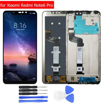 

Yuanlin LCD Touch Screen Digitizer Assembly Parts with Frame for Xiaomi Redmi Note 6/6 Pro Phone Accessories телефона 전화 화면