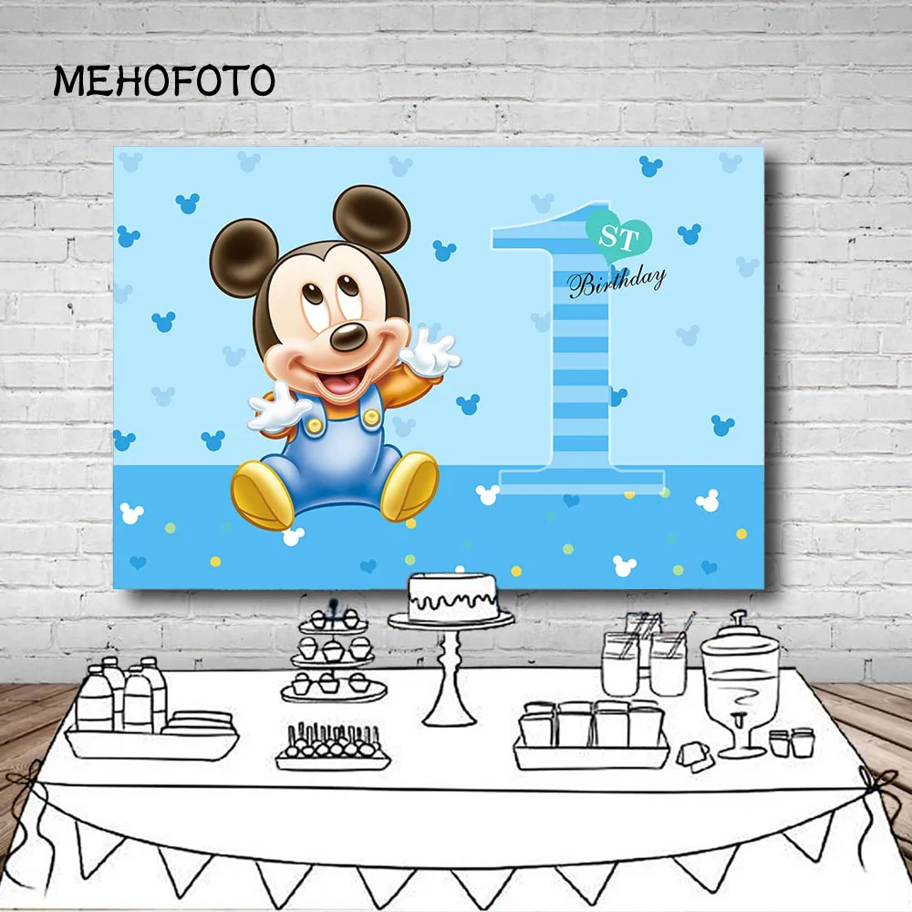 MEHOFOTO фотография фон синий ребенок Микки бойсс день рождения фоны для фотостудии 7x5FT винил