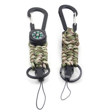 Открытый Кемпинг спасательный Браслет многофункциональный брелок для выживания карабин компас брелок семь основных веревка для зонтика браслет
