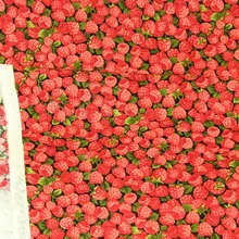 Полуярд простая хлопковая ткань с фруктовым принтом клубники, ручная работа «сделай сам» Лоскутная работа одежды платье ткань CR-87