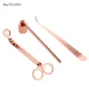 3pcs/set Candle Snuffer Trimmer Hook Stainless Steel Luxury candle scissors Wicks Holder Dipper Home Deco Rose Gold Silver Black ► Photo 3/6