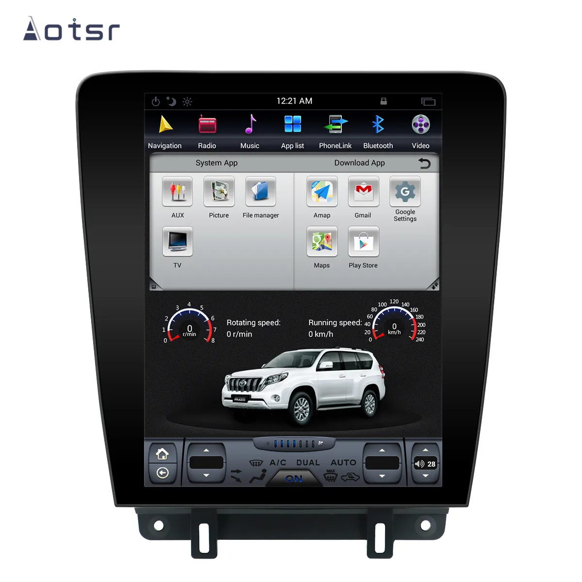 

AOTSR Tesla Android 9 Car Radio For Ford Mustang 2010 - 2014 GPS Navigation Multimedia Player DSP CarPlay Central Multimidia