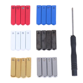 

4PCS/lot DIY Screw On Metal Aglet Replacement Shoelaces Metal Tips Buckle Sneakers Screwdriver Mirror Gunmetal Head