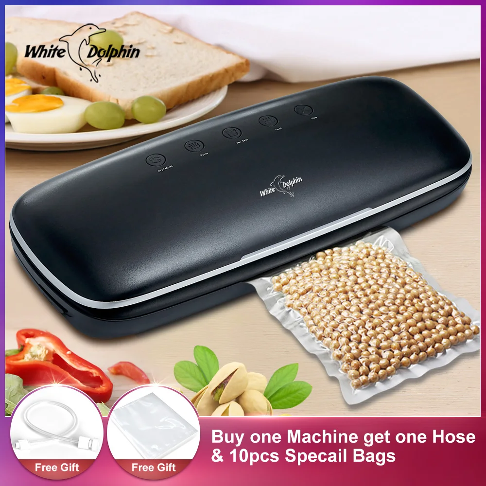 Vacuum Sealing Machine White Dolphin Sealer Food Packaging Bags