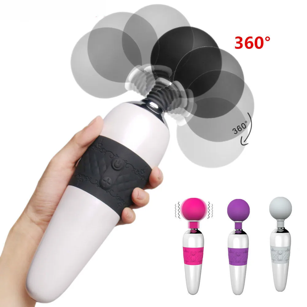 Powerful Vibrating Magic Wand Vibrator For Women Masturbation Sex Toys Adults Body Massage Clitoris Stimulation Av Vibrators | Красота и