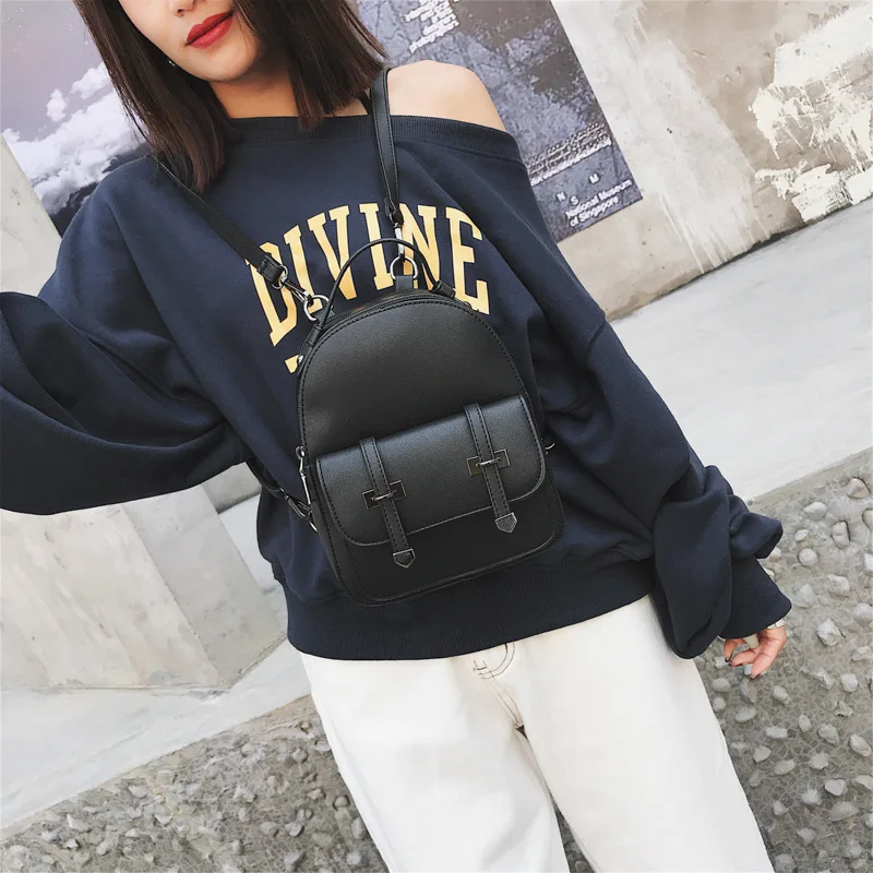 

Backpack Women's 2018 Korean-style Fashion Versatile New Style Shoulder Bag Multi-Purpose Mini Backpack Casual Travel Pouch