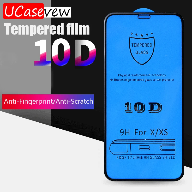 10D полное покрытие закаленное стекло для iPhone 11 7 8 6 s Plus X XS 12 Pro Mini MAX защита экрана SE