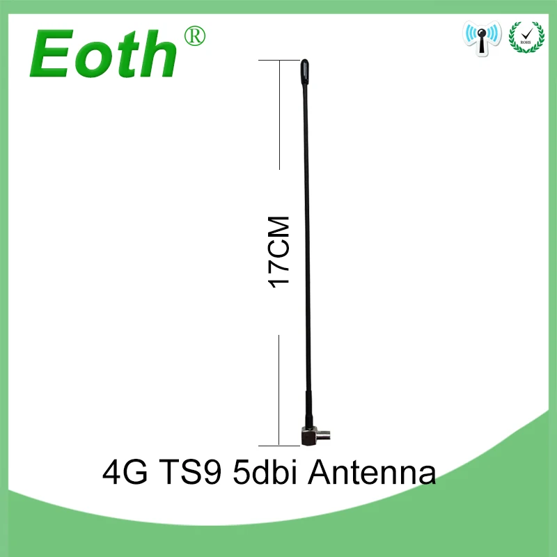 Антенна Eoth 4G lte 5dbi TS9 с разъемом 700 2700 МГц антенна для Huawei E398 E5372 E589 E392 Zte MF61