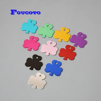 

500pcs metal dog tag lucky grass pendant name phone number cat ID tag pet collar accessories blank ID tags for dogs supplies