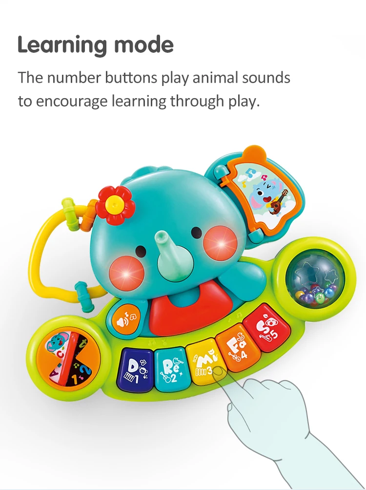 Многофункциональный электронный орган с животным звуковым светильник, Детские музыкальные игрушки, развивающая игрушка для ребенка