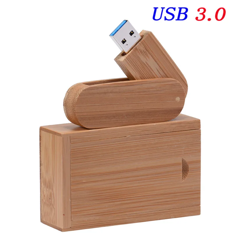 JASTER USB 3,0, логотип на заказ, вращающийся деревянный USB флеш-накопитель, флешка, карта памяти, Флеш накопитель, 4 ГБ, 16 ГБ, 32 ГБ, 64 ГБ - Цвет: Carbonized with box