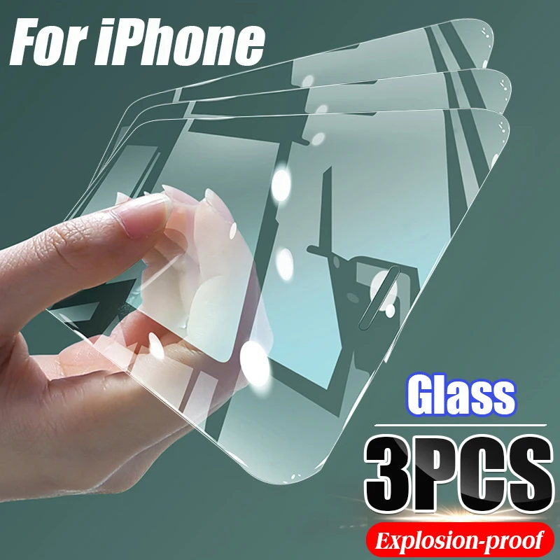 Защитное стекло закаленное для iphone 12 mini 11 Pro X XR XS Max SE 2020 7 8 6 6s PLus | Мобильные