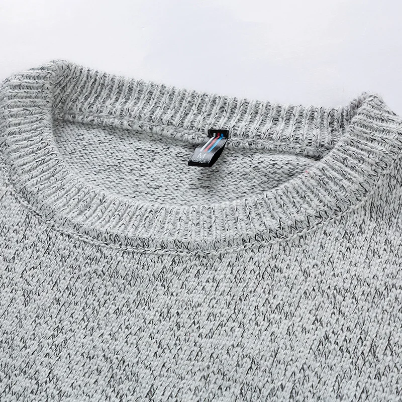 Sweater Men Casual O-Neck Men's Pullover Autumn Winter Mens Sweaters for Christmas Pullover Men Purple Black Pullover Men