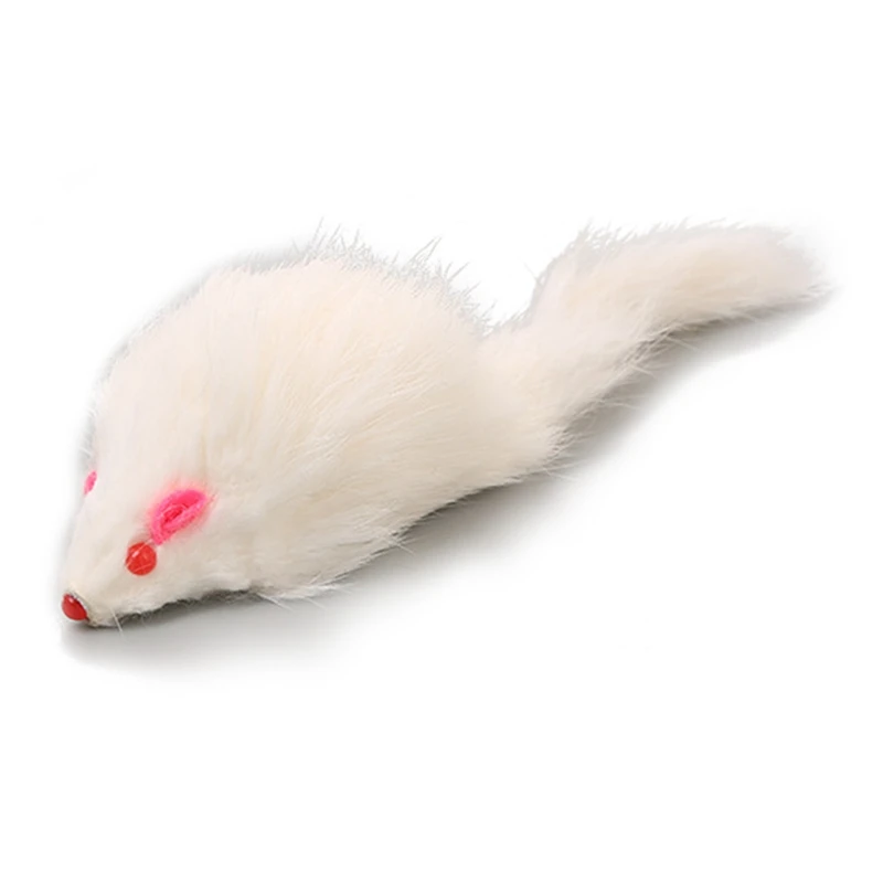1pc False Mouse Cat Pet Toy Cat Long Haired Tail Mice Soft Real Rabbit Fur Toys For Cats Dogs Toys