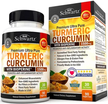 

Free shipping Turmeric Curcumin with Bioperine 1500 mg 30 daysupply 90 pcs