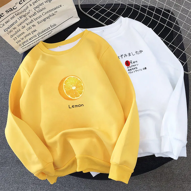 

Plus Size Hoodies Oversized Sweatshirt Girls Preppy Loose Cartoon Printing Pullovers Female Clothing Harajuku Clothes for Women