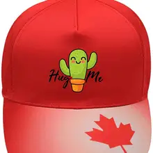 Унисекс кактус Hug Me бейсболки хлопковая ткань регулируемые канадские элементы наружные Шляпы красный