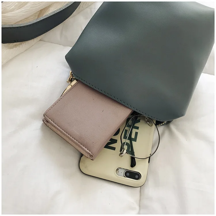 Summer Bucket Bag Two-piece Mother Bag Handbag Fashion Single Shoulder Oblique Satchel Bag
