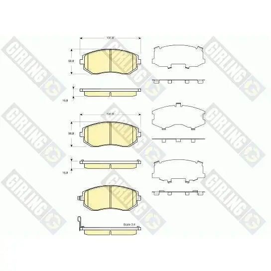 Колодки тормозные SUBARU FORESTER 01-/IMPREZA 01-/LEGACY 98- пер