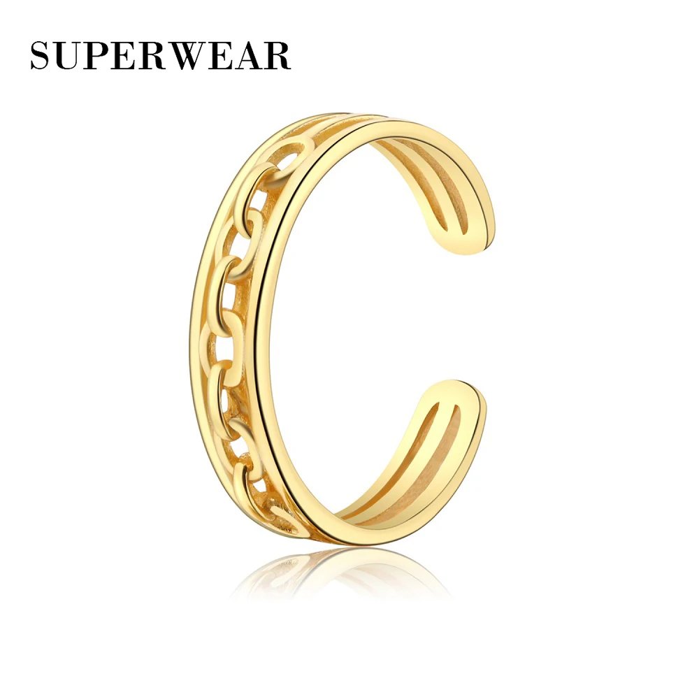 Женское регулируемое кольцо на палец SUPERWEAR из стерлингового серебра 925 пробы
