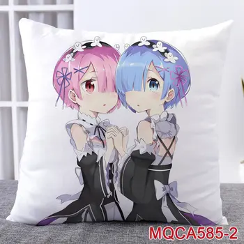 

45X45CM Anime RE ZERO Starting Life in Anothe World Pillow Covers Dakimakura case 3D Print double sided Decorative Pillowcase 30