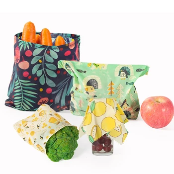 

Reusable Storage Wrap Sustainable Plastic Free Beeswax Food Wraps Organic Sandwich Cheese Food Wrapping Paper Fresh-keeping Bag