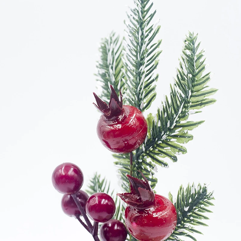 Рождественские иглы из сосны, набор стола, креативные красные фрукты, сосна, конус, настольные украшения, настольные аксессуары