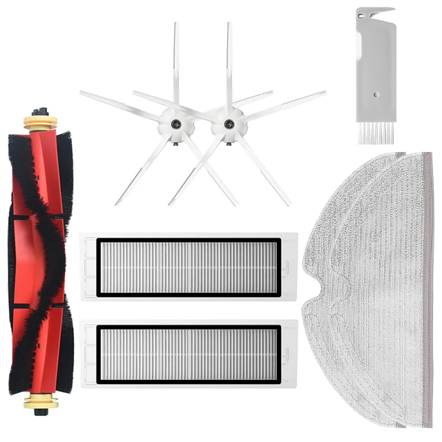 Water Tank Dust Box For XiaoMi Roborock S5 Max S6 MaxV Robot Vacuum Cleaner Mop Cloth HEPA Filter Side / Main Brush Spare Parts 8pcs