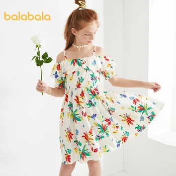 

Balabala Children wear girls suspenders princess dress children dress 2020 summer new children dress