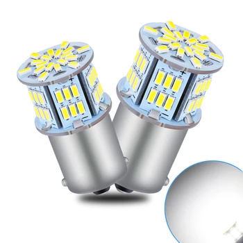 

2X High quality 1156 BA15S P21W LED Bulbs Car Light 1500Lm Turn Signal Reverse Brake Light 3014 LEDs 12V CANBUS Automobiles Lamp