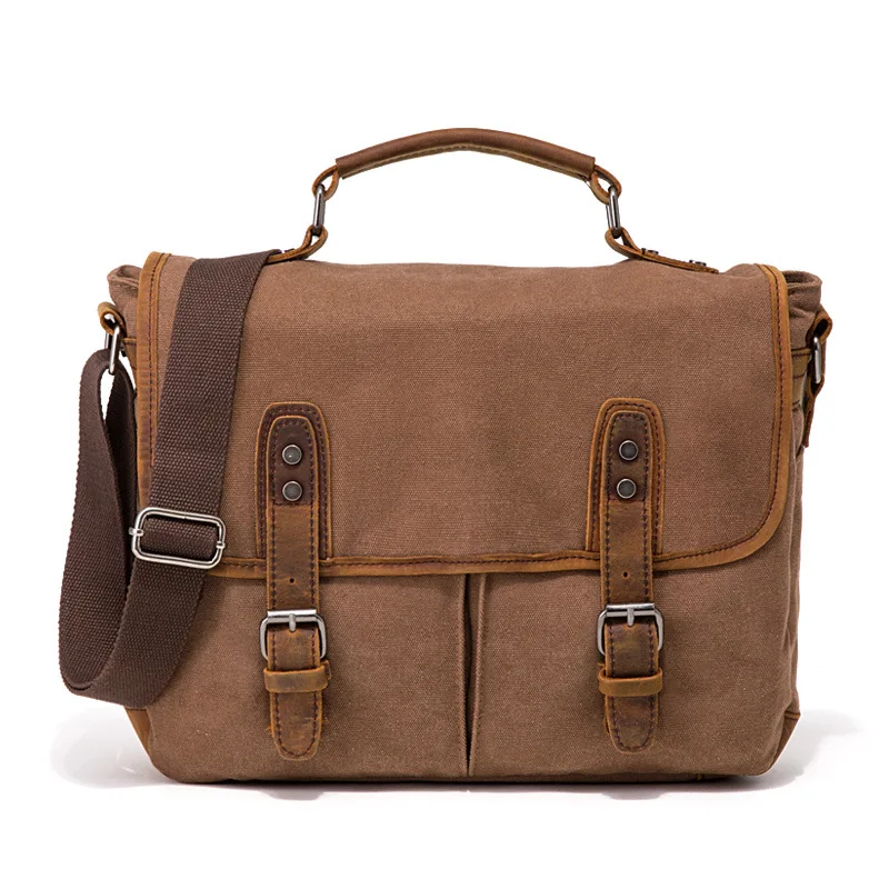 Кофе Мужская сумка портфель сумка на одно плечо сумка-мессенджер Bolsos Mujer Bolsas Feminina - Цвет: Кофе