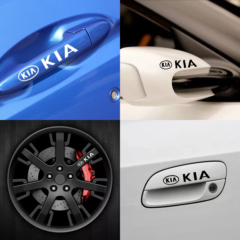 

4pcs Car Rearview Mirror Sticker Door Handle Decal for KIA K2 K3 K5 Sorento Sportage R Rio Soul Auto Accessories Car goods