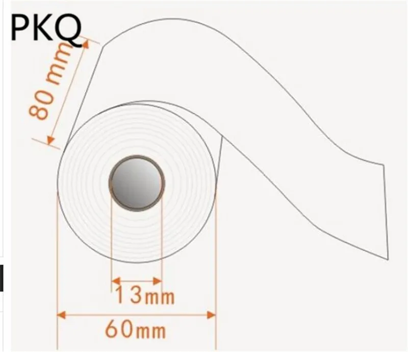 80*60 мм желтый термобумага кассовый аппарат квитанция до рулона ручной чековый бумажный рулон для мобильного POS UnionPay карты машины