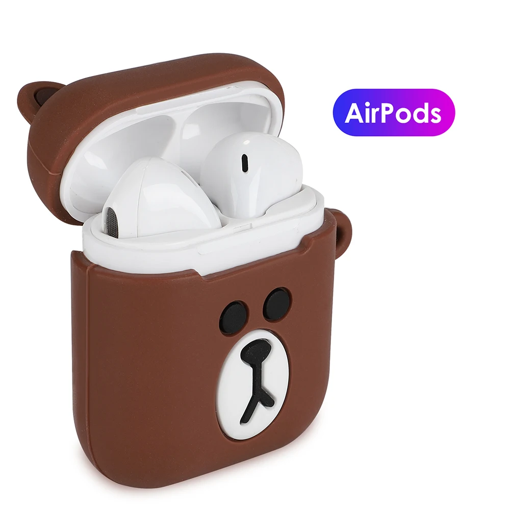 Чехол для наушников Senhomtog чехол Airpods зарядки ударопрочный Air Pods милый с пряжкой