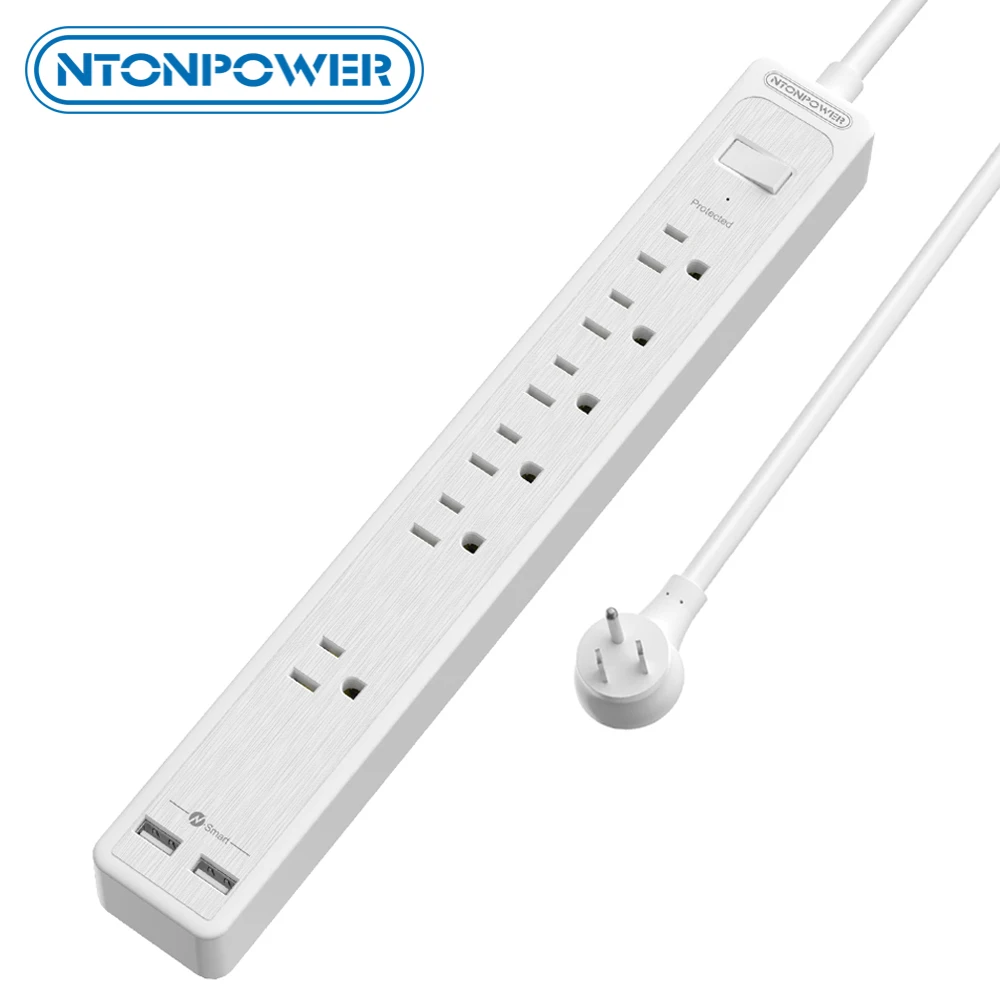 

NTONPOWER Universal Power Strip US Plug Extension Cord Surge Protector Outlet with Usb Extension Plug Multi Plug for Home Office