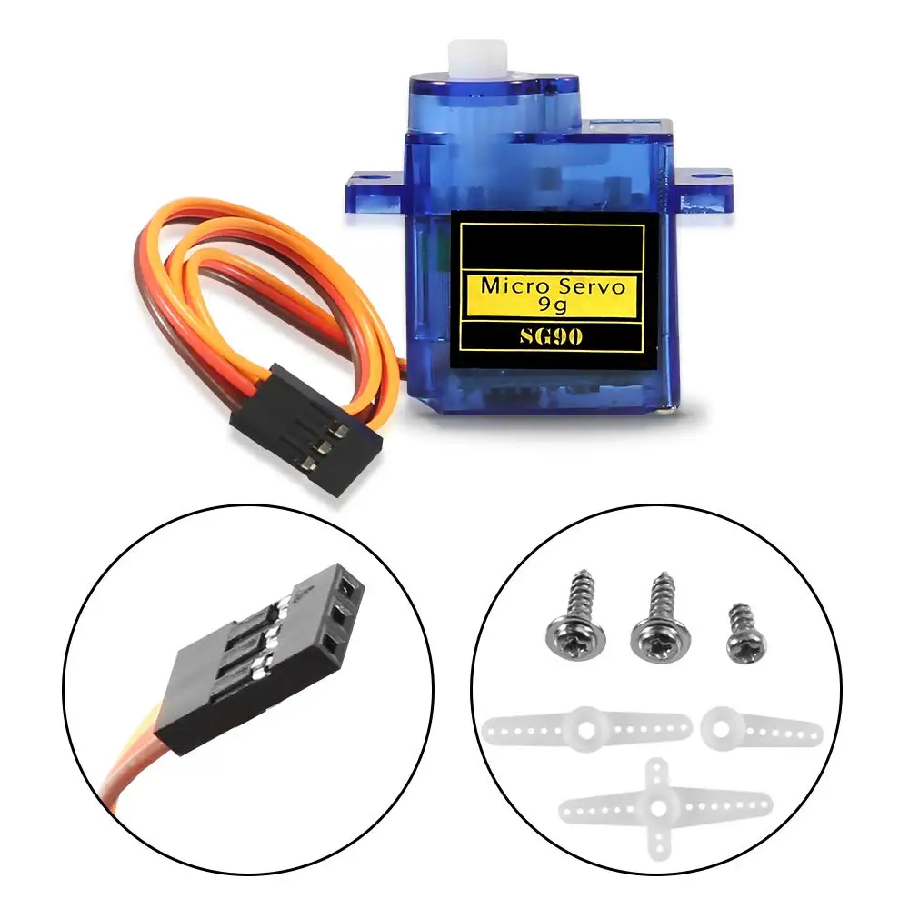 Aitrip 6pcs SG90 9G Servo Motor Kit for RC Robot Arm Helicopter Airplane Remote Control 