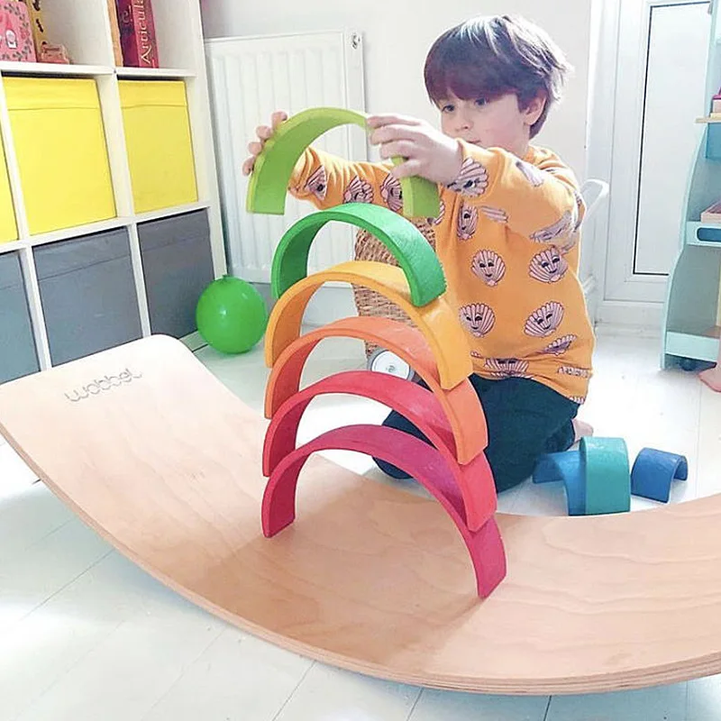 

Young Children'S Educational Force Large Size Early Education Layers Music Wooden Parent And Child Game Board Game Toy Rainbow B