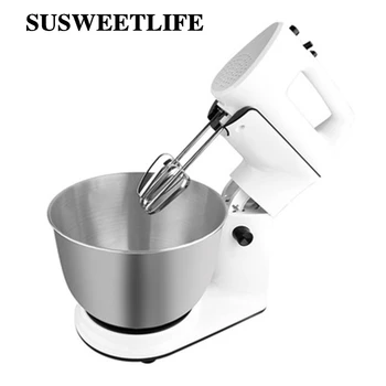 

SUSWEETLIFE Cook machine household small automatic flour mixing machine mixing table beater cream egg white beater 220V