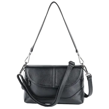 

New top layer cowhide women handbag fashion shoulder diagonal bag