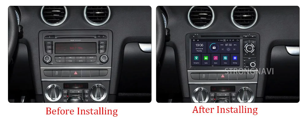 Perfect IPS DSP 4G +64G Android 9.0 CAR multimedia player stereo radio For Audi A3 8P 2003-2012 S3 2006-2012 RS3 Sportback 2011 GPS WIFI 3