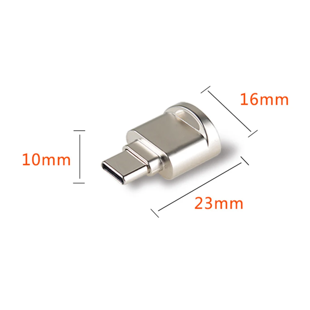 Мини-считыватель карт портативный металлический USB 3,1 Micro Secure цифровой TF памяти type-C TF Micro SD OTG адаптер для телефона Кард-ридер