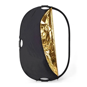 

5 In 1 Photo Studio Reflector Outdoor Non-Slip Portable Ergonomics Oval Collapsible Photography Lighting With Handle Accessories