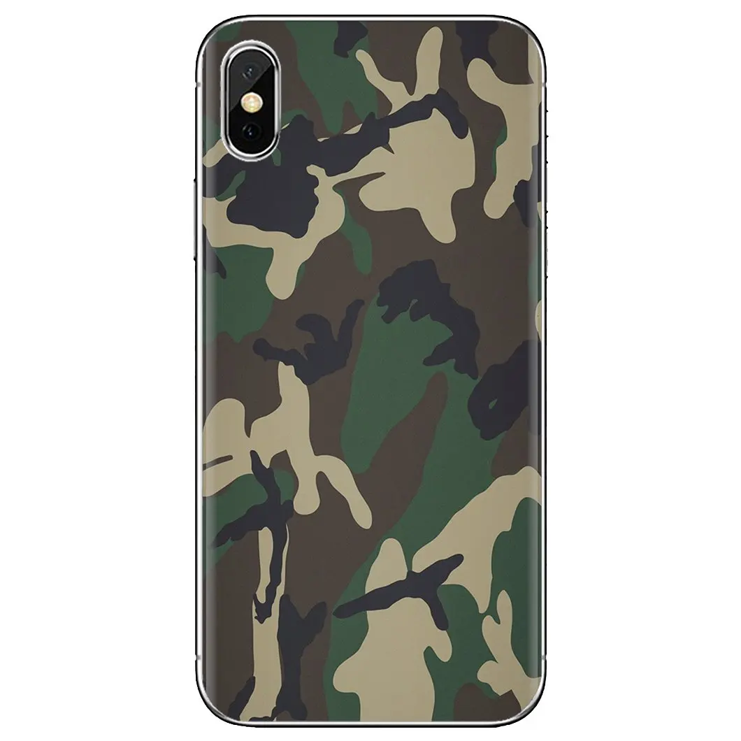 Милый армейский зеленый Камуфляжный силиконовый чехол для телефона iPod Touch iPhone 11
