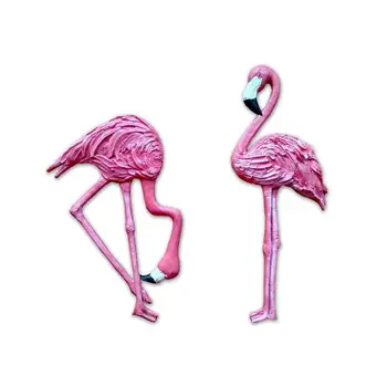 

Double Pink Flamingo Wall Ornament Home Wall Trinket Accessory Gift Figurine Statue Sculpture