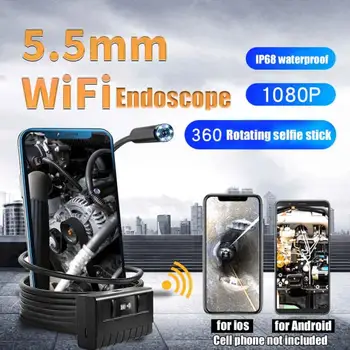 

WIFI Endoscope Camera HD 1080P 3.5M Mini IP68 Waterproof Wireless 5.5mm 6 LED Wifi Borescope Camera For Android PC IOS Endoscope