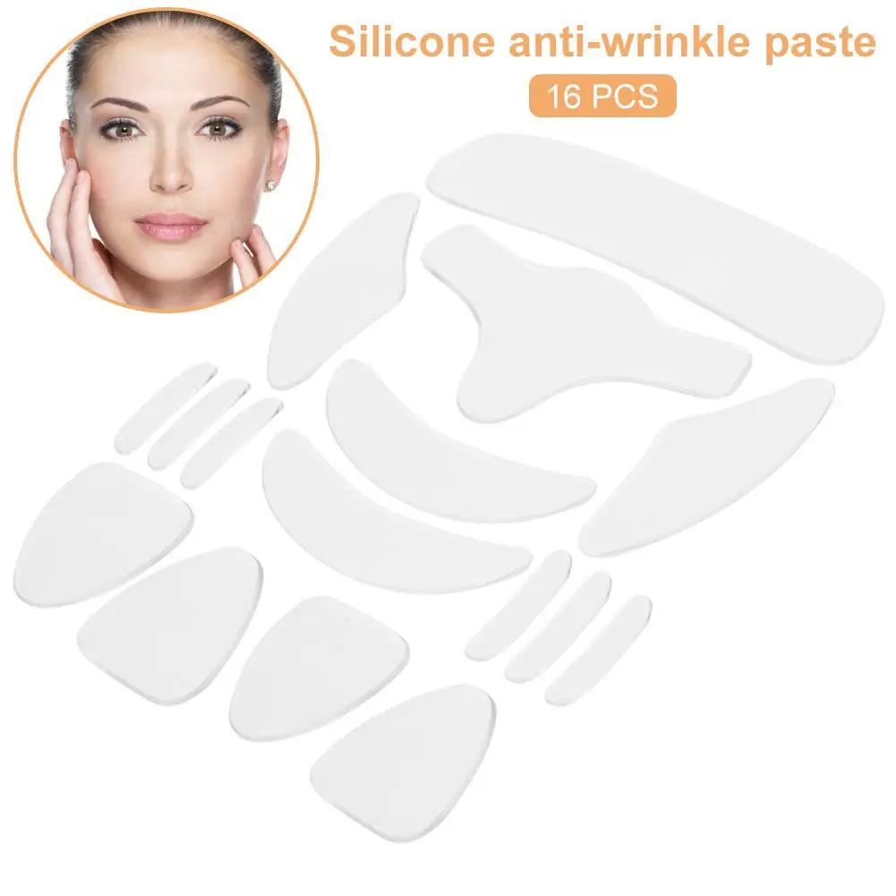 

16PCS Reusable Silicone Forehead Stickers Patch Anti-Wrinkle Forehead Frown Lines Removal Face Repairing Anti-aging Forehead Lif