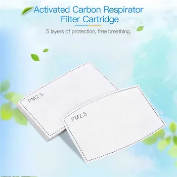 

Activated Carbon Filter Face Mask Breathing Insert Protective Mouth Mask Filter replaceable filters Mask on the mouth protection