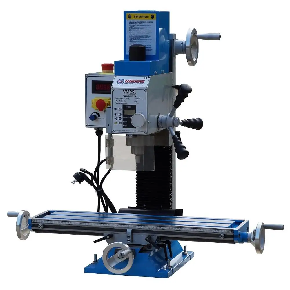 

Mini metal drilling milling machine small Desktop benchtop Variable speed brushless spindle motor MT3 25mm VM25L household tool