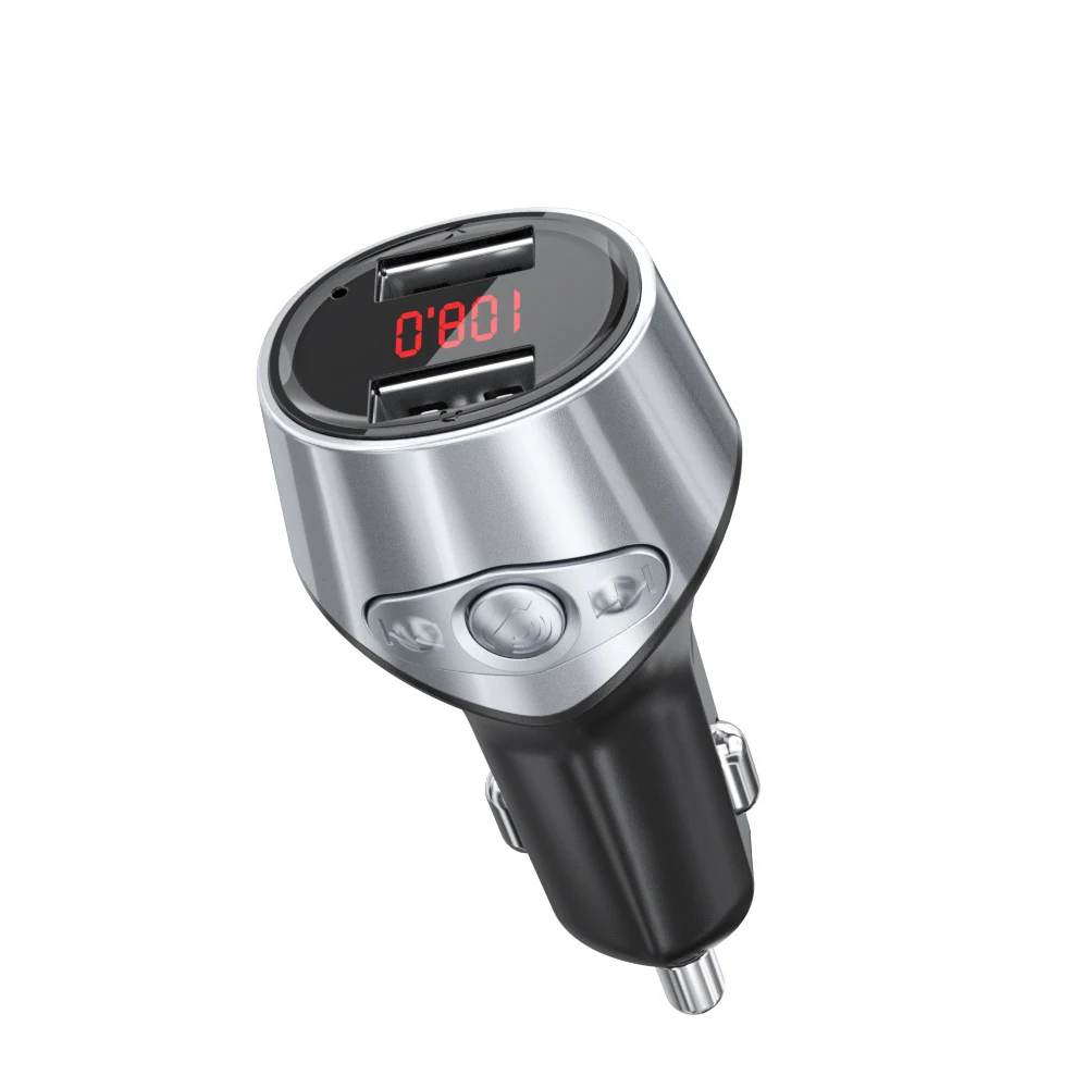 Автомобильное зарядное устройство с двумя USB, Bluetooth 5,0, fm-передатчик, Автомобильный MP3-плеер, комплект, автомобильное зарядное устройство, радио, модулятор, поддержка u-диска